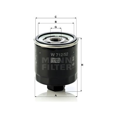 MANN-FILTER Olejový filtr W 712/52 – Zboží Mobilmania