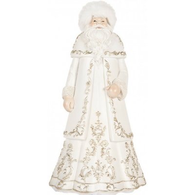 Clayre & Eef Bílo-zlatá antik dekorace Santa Claus - 13*10*25 cm – Hledejceny.cz