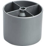Walteco Nábytková noha průměr 49 mm výška 40 mm plast stříbrná 50092 – Sleviste.cz