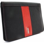 Černočervená kožená zipová spisovka A4 119-0325A-60/31 – Zboží Živě