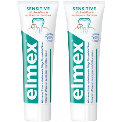 Elmex Sensitive zubní pasta pro citlivé zuby 2 x 75 ml od 105 Kč -  Heureka.cz