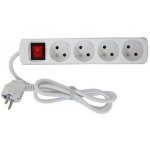 Ecolite Prodlužovací kabel 5m, 4zásuvky s vypínačem Ecolite FK4-5 – Zboží Mobilmania
