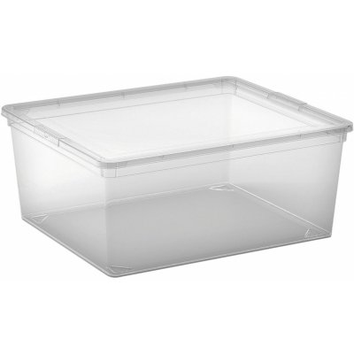 KIS Plastový úložný box C-Box Transparent M 18 L – Zboží Mobilmania