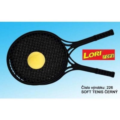 Soft tenis plast černý+míček 53cm v síťce – Zbozi.Blesk.cz