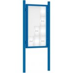 PROCITY Venkovní vitrína model 1000 12 x A4, modrá, včetně sloupků | Zboží Auto