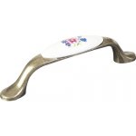 Walteco Set nábytkových úchytek 96mm, antik mosaz/porcelán, kytice, 4 ks 7740 – Sleviste.cz