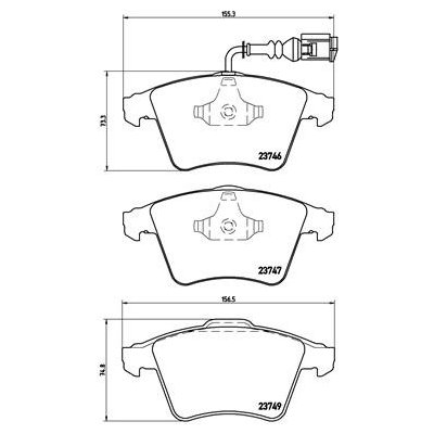 Sada brzdových destiček, kotoučová brzda BREMBO P 85 081 – Hledejceny.cz