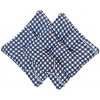 Polstr, sedák a poduška Numberoplus Soft kostičkovaný modrý 40 x 40 x 7 cm