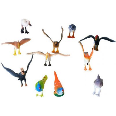 Dudlu Zvířata ptáci plastové figurky zvířátka set 12ks