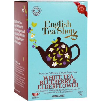 English Tea Shop bílý čaj bezový květ a borůvky 20 sáčků