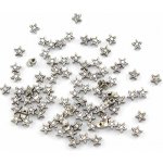 Kovový korálek - hvězda - starostříbrný - 6 x 6 x 3 mm - 1 ks – Hledejceny.cz