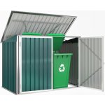 Outsunny Box na 2 popelnice 179,5 x 108 x 113 cm zelený – Zboží Dáma