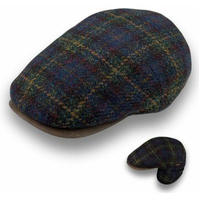 Krumlovanka Pánská vlněná zimní bekovka kostka- tartan modro- hnědá – Sleviste.cz