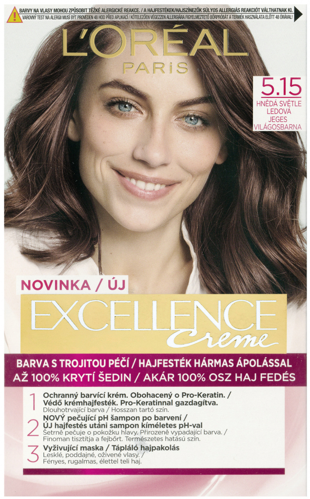 L'Oréal Excellence Creme Triple Protection 5.15 hnědá světlá ledová od 148  Kč - Heureka.cz