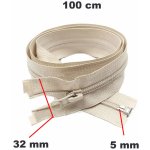Zip spirálový Dělitelný Béžový 5 mm délka 100 cm – Hledejceny.cz