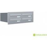 Poštovní schránka B-049 - do dveřního panelu - lakovaná - RAL 7035 MAT. - SVĚTLE ŠEDÁ – Hledejceny.cz