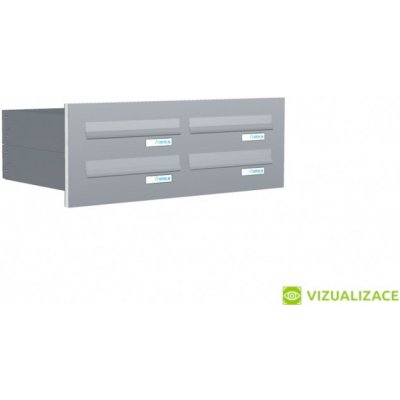 Poštovní schránka B-049 - do dveřního panelu - lakovaná - RAL 7035 MAT. - SVĚTLE ŠEDÁ – Hledejceny.cz