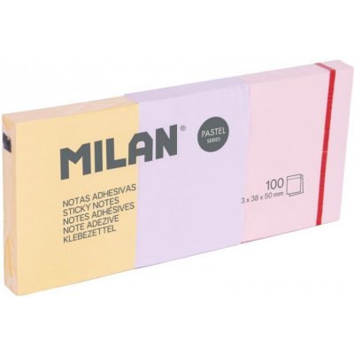 Milan Blok lepící MILAN 38 x 50 mm (3x 100 listů) pastelové barvy 595894 – Hledejceny.cz