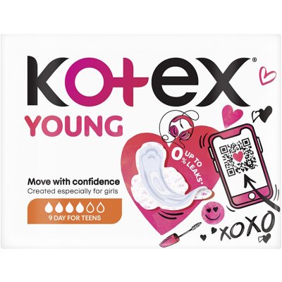 Kotex YOUNG Day vložky 9 ks – Zboží Mobilmania