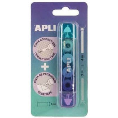 Apli Korektor s dvojitou funkcí 2v1, různé barvy, 5 mm x 4-3 m – Zboží Živě