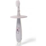 Babyono silikonový zubní kartáček se zarážkou 12+ šedá soft – Sleviste.cz