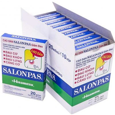 Účinná náplast Salonpas – rychlá úleva od bolesti a napětí (20 ks) – Zboží Dáma