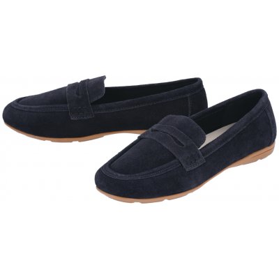 Esmara Dámské kožené mokasíny navy – Zbozi.Blesk.cz