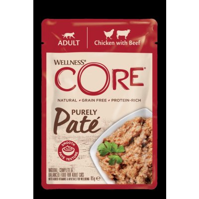 Wellness Core Cat Paté kuře a hovězí 85 g – Zboží Mobilmania