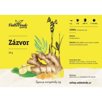 Valle Verde Zázvor sypaný čaj 50 g