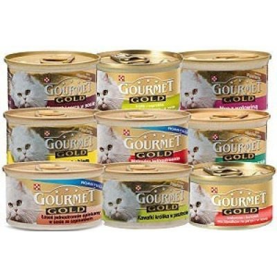 Gourmet Gold kočka druhy treska špenát 85 g