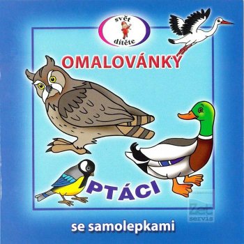 Ptáci Omalovánky se samolepkami A5