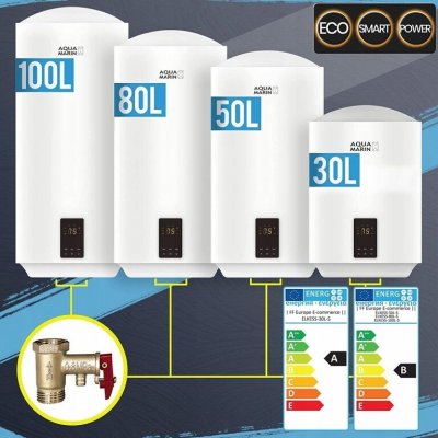 Aquamarin 80520 Elektrický závěsný ohřívač vody 100 L bílý – Sleviste.cz