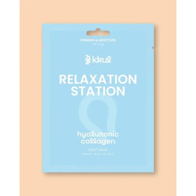 kkul Pleťová maska s kyselinou hyaluronovou a kolagenem Relaxation Station Hyaluronic Collagen Sheet Mask - 25 ml – Zboží Dáma