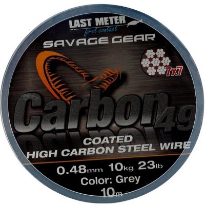 Savage Gear lanko CARBON 49 Coated Grey 10m 0,48mm 11kg – Zbozi.Blesk.cz