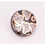 Knoflík 11 mm plastový černozlatý s motýly – Zboží Dáma