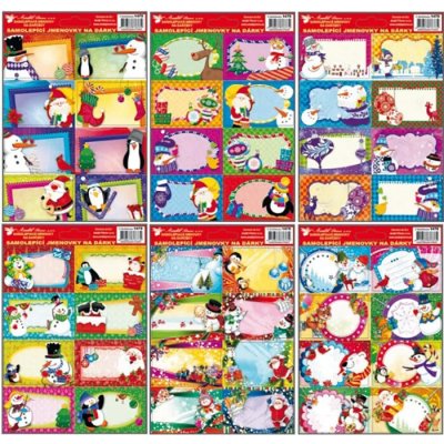 Anděl Samolepicí jmenovky na dárky 3D - s glitry - 8 ks - 1475 – Zboží Dáma