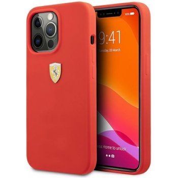 Pouzdro Ferrari hard silikonové iPhone 13 Pro MAX red Silicone