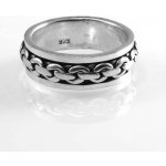 RiverSperky Stříbrný kroužek prsten Řetěz STPRST203 – Zboží Mobilmania