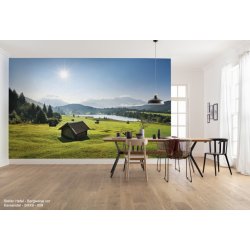 Komar Vliesová fototapeta Bergwiese vor Karwendel 450 x 280 cm