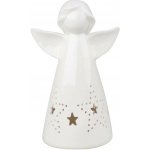 Anděl Přerov Anděl s hvězdou porcelánový s LED osvětlením 16 cm – Hledejceny.cz