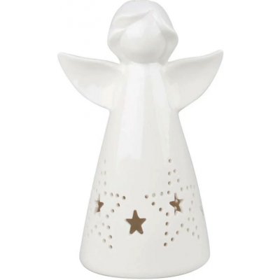 Anděl Přerov Anděl s hvězdou porcelánový s LED osvětlením 16 cm – Hledejceny.cz