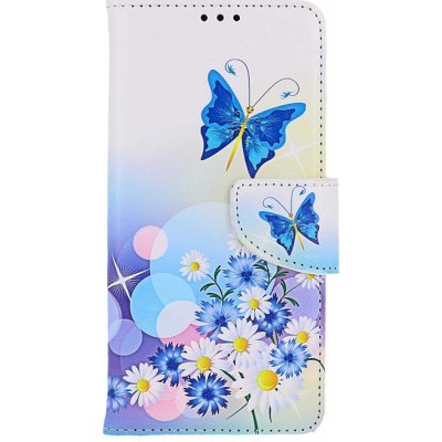 Pouzdro Pouzdro TopQ Xiaomi Redmi Note 9 knížkový Bílý s motýlkem