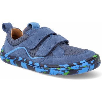 Froddo Barefoot textilní tenisky BF D-Velcro Denim modré