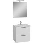 Vitra Koupelnová sestava Mia s umyvadlem, zrcadlem a osvětlením 59 x 61 x 39,5 cm bílá lesk MIASET60B – Zboží Dáma
