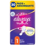Always Platinum Normal Velikost 1 hygienické vložky s křidélky 30 ks – Zboží Dáma