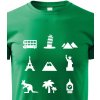 Dětské tričko dětské tričko Cestování, zelená