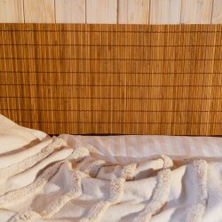 Vingo Matsuro Bambusová rohož za postel hnědá 80 x 200 cm