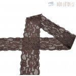 Elastická krajka hnědá, 50 mm – Zboží Mobilmania