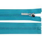 Kostěný zip No 5 délka 60 cm s ozdobným jezdcem Varianta: 207 modrá tyrkys, Balení: 1 ks – Hledejceny.cz