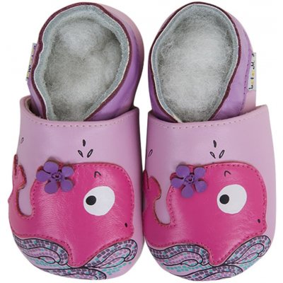 Lait et Miel kožené capáčky s velrybou fialová – Hledejceny.cz